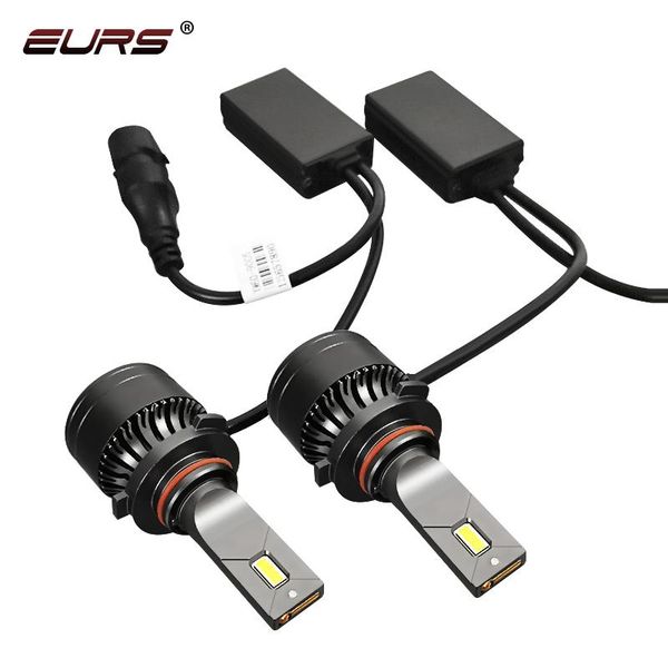 

car headlights eurs 55w 2pcs h7 led headlight h4 h1 h11 9005 9006 9012 auto headlamp 6000k 9000lm 9-32v fog bulbs styling