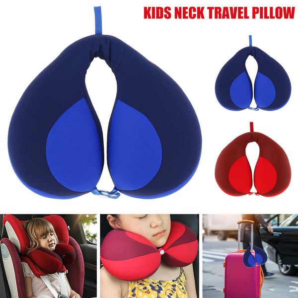 Cuscini a forma di U Cuscino da viaggio per collo per bambini Supporto per collo a 360 gradi per un sonno confortevole in auto Fibbia a scatto regolabile Dormire profondamente