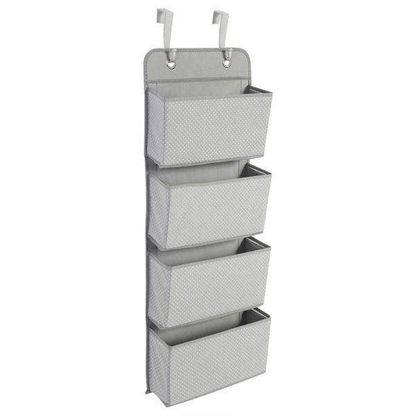 

storage boxes & bins 4 tier door hanging bag nonwoven hook organiser shoes pockets wardrobe with the 2 hangers pocks