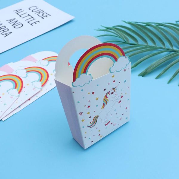 

gift wrap 24pcs paper bags with rainbow handle party candy