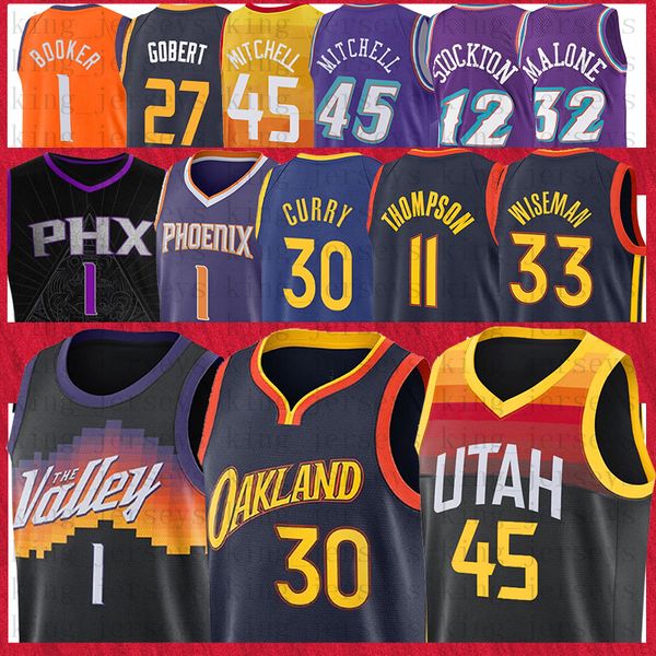 

curry devin 1 booker basketball jersey chris 3 paul donovan 45 mitchell 30 stephen klay 11 thompson charles 34 barkley stitched jersey, Black;red