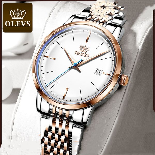 

mechanical watch waterproof custom steel strip men's gentlemen's, Slivery;brown