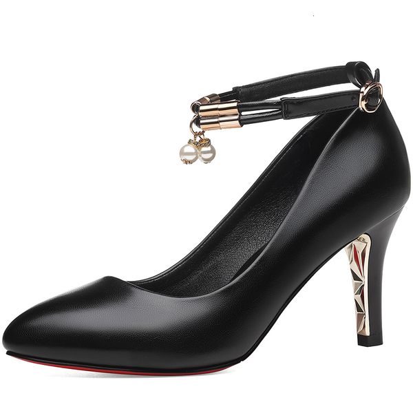

dress shoes design women sheepskin leather high heels quality classic black white pumps office ladies j0296 j248