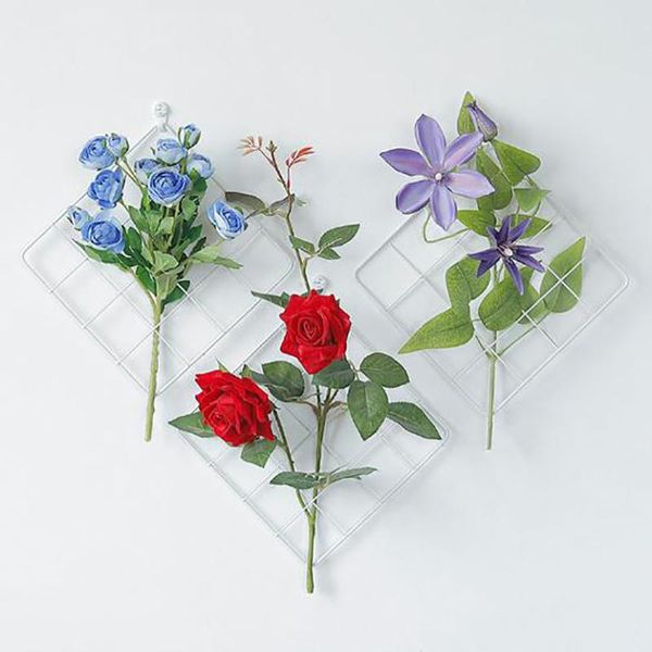 

frames multi-function iron metal grid decor po frame black white wall art display mesh storage shelf organizer rack holder