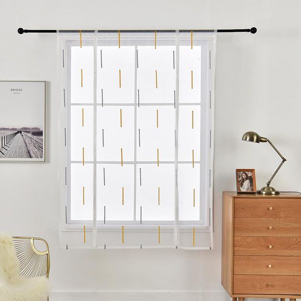 

curtain & drapes embroidered short door window divider sheer tulle cortina kitchen style roman screen voile