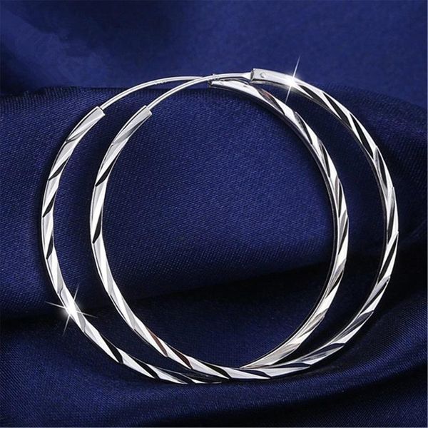 

hoop & huggie 925 sterling silver earrings micro-inlaid zircon u-shaped woman charm jewelry gift, Golden;silver