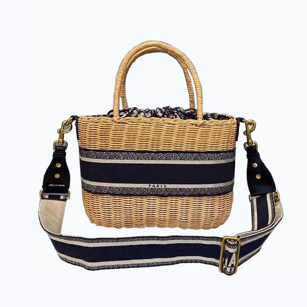 

2021 fashion bags of women wicker basket bag with totes for lady