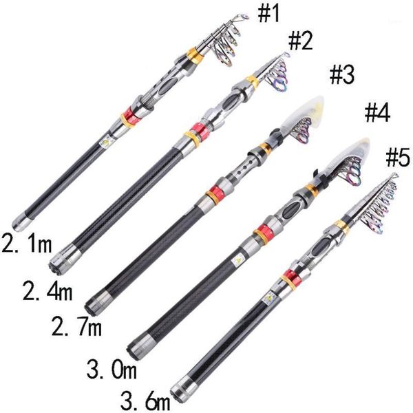 

carbon fishing rod pole 2.1m 2.4m 2.7m 3.0m 3.6m hard sea pesca carp tackle boat rods