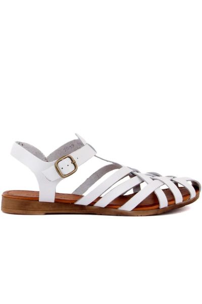 

sandals white leather buckled women 's basement, Black