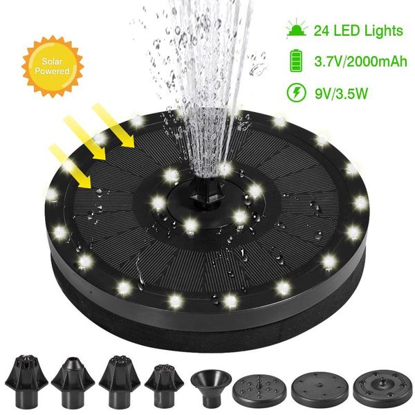 

9v/3.5w solar fountain colorful led lights swimming pools pump panel powered garden decoration decorations