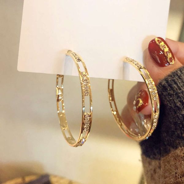 

earrings gold electroplating 925 silver needle exaggerated metal fashion personality earrings women's earrings, Golden