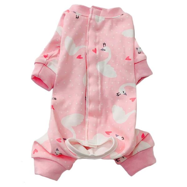 

swan pattern pet anti-lick costume clothes recovery suit cat costumes