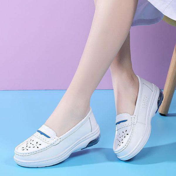 

dress shoes women 2021 summer casual white wedge breathable heels work slip-resistant pregnant zapatillas mujer, Black