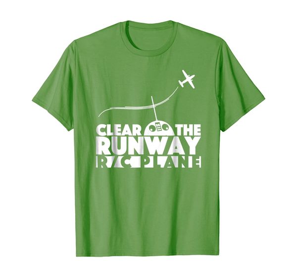 

mens rc planes flying t-shirt - clear the runway, White;black