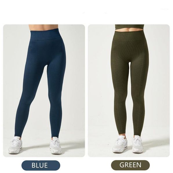 

yoga outfit women gym seamless leggings scrunch tights solid color pants sportwear push up fitness athletic booty clothing female