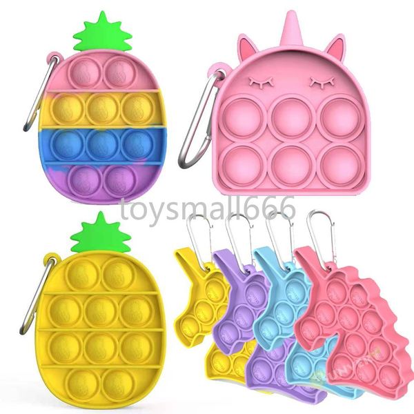 

antistress pineapple mini keychain push bubble silicone sensory toys relieving stress children lovers gift simpl dimmer