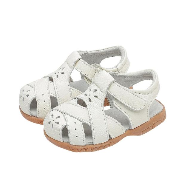 

infant baby girls hollow out sandals, anti-slip sole leather flats toddler outdoor first walking shoes athletic &, Black