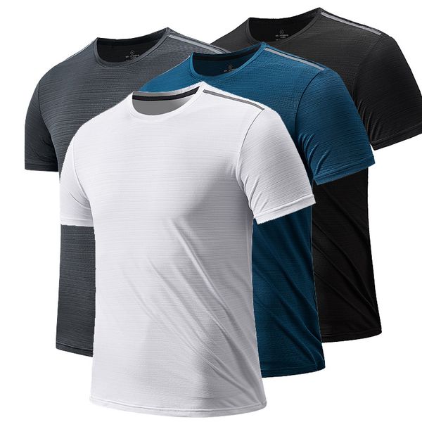 T-shirt dos homens Camisetas Quick-secagem de mangas curtas Verão Plus Size Running Roupas Fitness Ports para homens