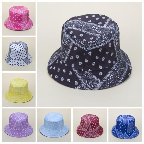 

bucket hat classic cashew flower fisherman couple beach sun basin hats summer retro men outdoor fishing cap teen, Black;white