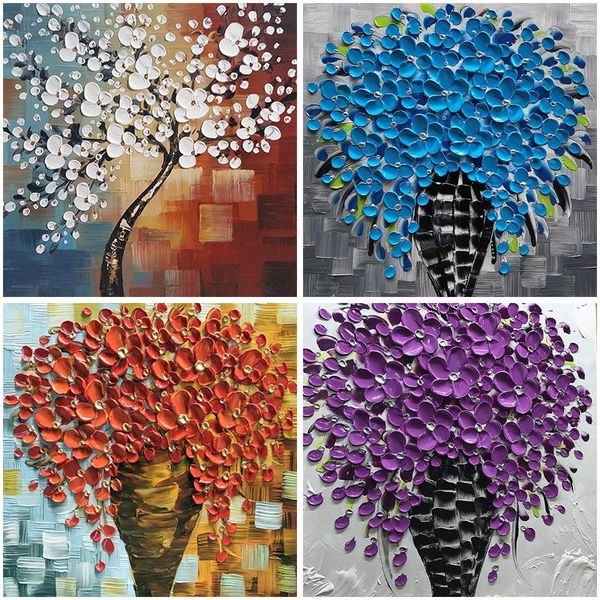 

diamond painting diy 5d flower tree art embroidery abstract cross stitch full round/square drill resin home decor gift