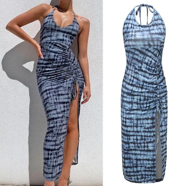 

women's swimwear beach dress swim wear cover up bath exits for women kaftan grey leopard print suspender backless high waist split, White;black