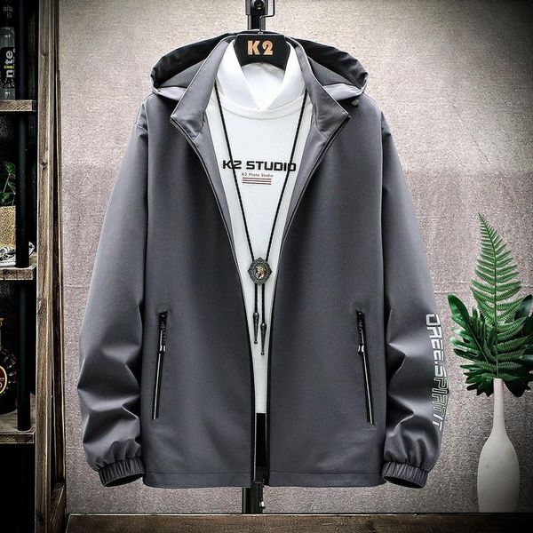 

men's jackets selling product in 2021 autumn jacket casual hooded loose trend flight suit, Black;brown
