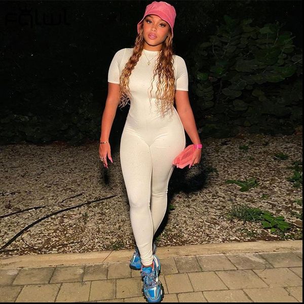 

streetwear fitness black white womens romper solid one piece outfit bodycon long