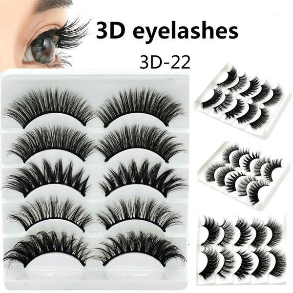 

5pairs 3d synthetic hair false eyelashes natural/thick long eye lashes wispy makeup beauty extension tools 3d-221