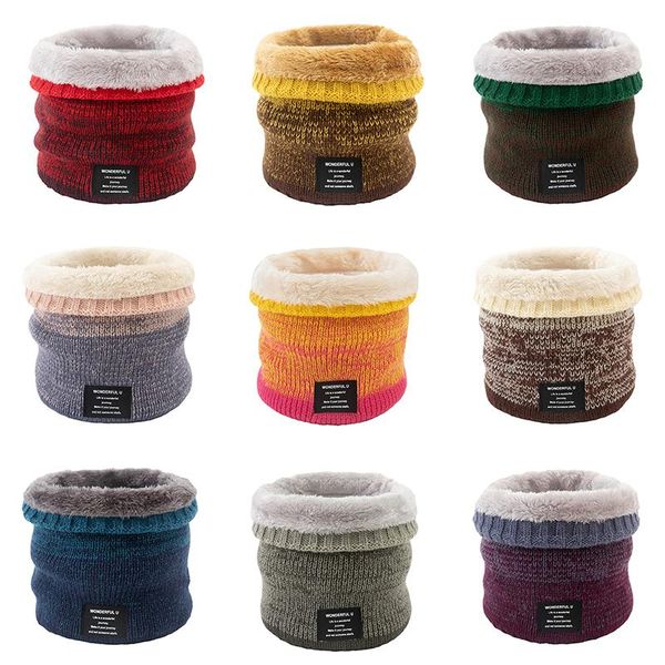 

scarves warm fleece scarf stylish gradient pullover simple all-match thick for women men comfortable neutral, Blue;gray