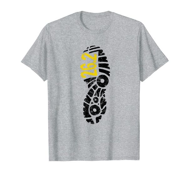 

26.2 Marathon Runner Footprint T-Shirt, Mainly pictures