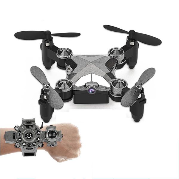

-selling watch drone folding mini aerial camera wifi remote control aircraft four-axis toy drones