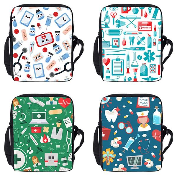 

waist bags 3d print ecg shoulder girls school bookbag crossbody mini messenger bag kids boys gift