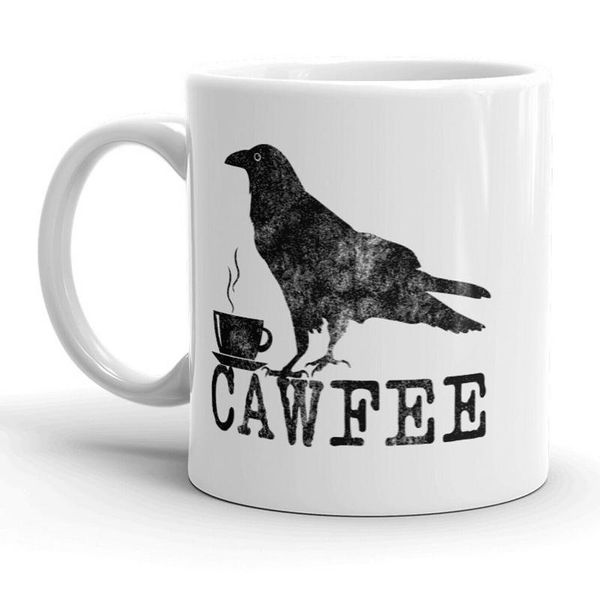 

mugs details about Â cawfee mug funny bird crow coffee cup - 11oz