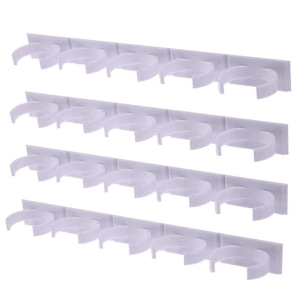 

hooks & rails 2/4 pcs wall mount ingredient spice bottle rack plastic organizer 5 cabinet kitchen sauce seasoning shelf