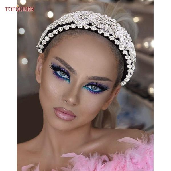 

hair clips & barrettes ueen sa24 luxury ladies wedding headband pearl crystal shiny diamond girl wide accessories soft and comfortabl, Golden;silver