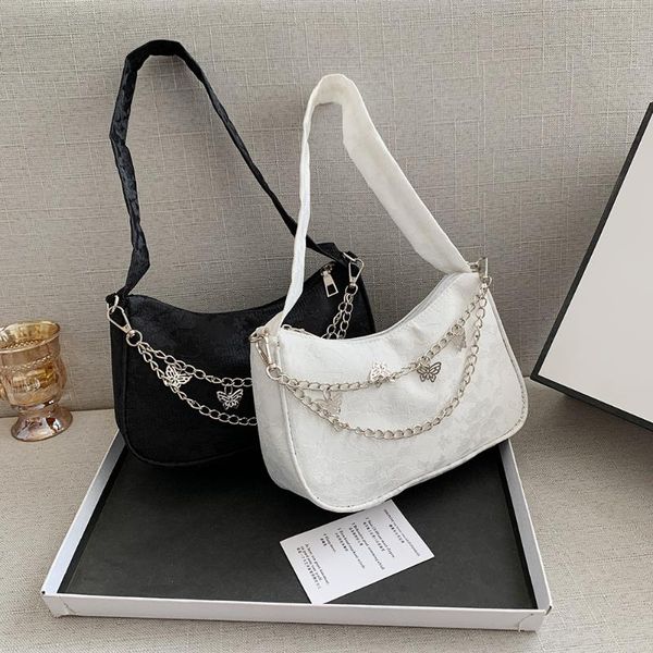 

evening bags fashion women elegant lace flowers butterfly chain underarm shoulder bag casual ladies small handbag purse 2021