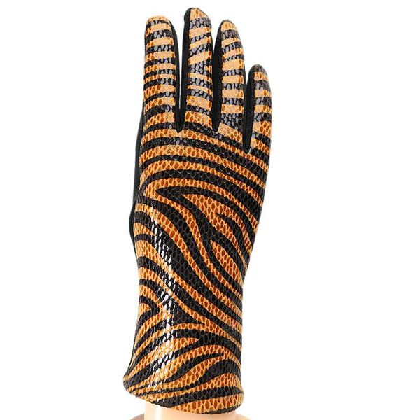 

five fingers gloves zebra pattern, Blue;gray