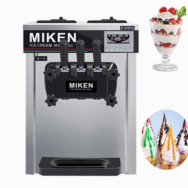 

ice cream making machine sundae soft dessert shop makers stainless steel vending 1600w