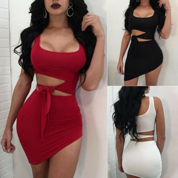 

women lady bandage bodycon evening party cocktail club short mini dress women's swimwear, White;black