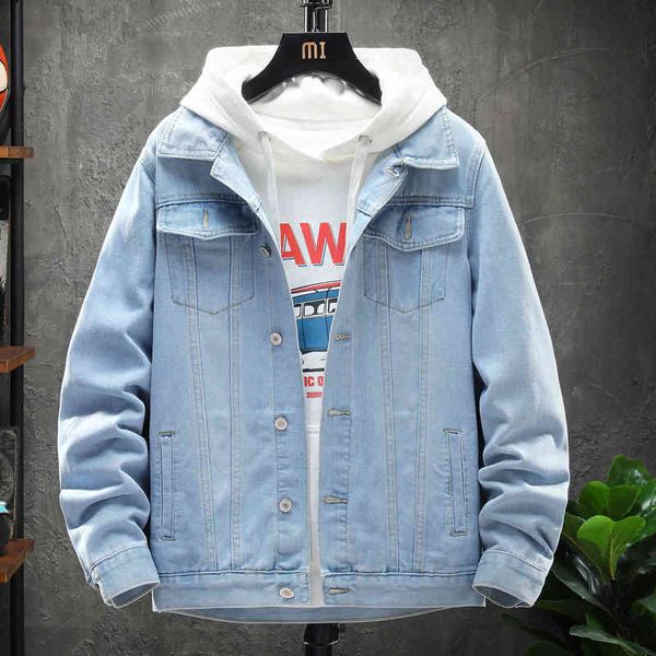 

men's jackets winter men's autumn denim solid jacket thin casual bomber cowboy s torn jean chaquette hombre 3xl, Black;brown