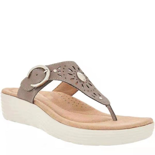

slippers outdoor summer ladies wedge women flip flops, Black