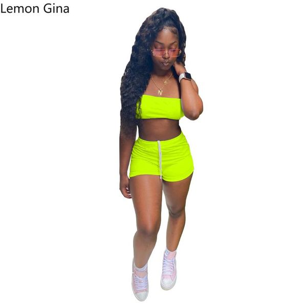 

women's tracksuits lemon gina 2 piece sleeveless panty and shorts sport set, Gray