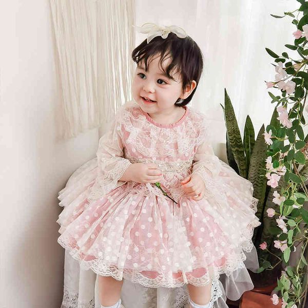 

girls' dresses spring baby spanish children vintage princess ball gown toddler lolita dress for girl birthday baptism vestidos, Red;yellow
