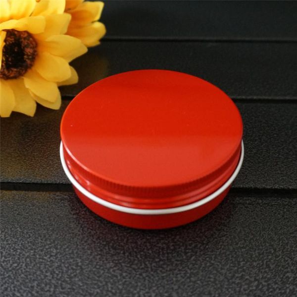 

storage bottles & jars 15/30/50/60g empty red round small aluminum box metal tin diy cream refillable jar tea pot containers