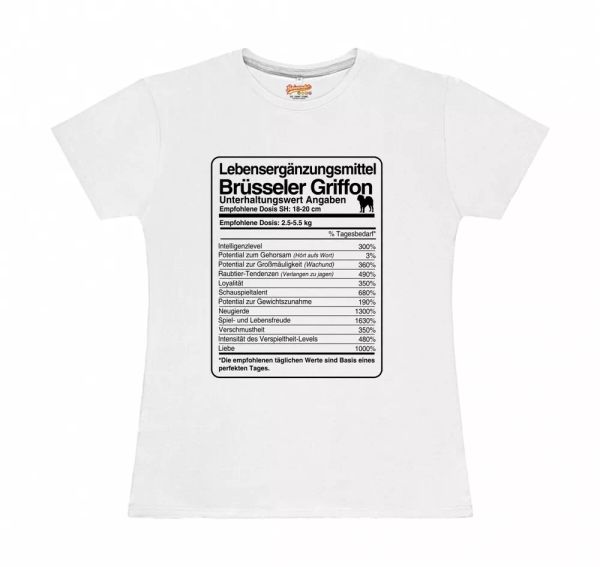 

t-shirt womens dose brussels griffon life supplements by siviwonder, White;black