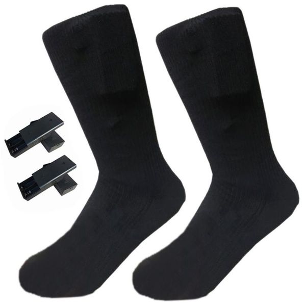 

sports socks cotton heating heated for women mem help warm cold skiing winter foot warmer electric, Black