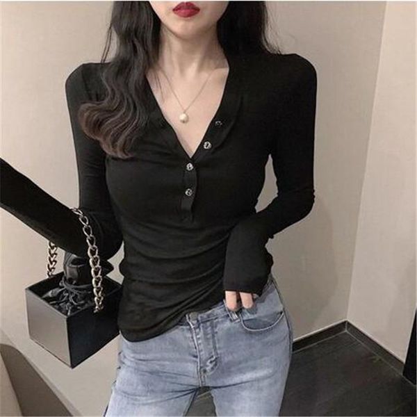 

women's blouses & shirts blouse women cotton v-neck long sleeve 2021 fall clothing slim fit blusas ropa de mujer, White