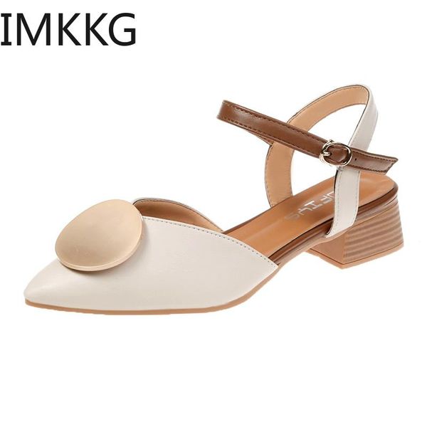 

women sandals fashion casual shoes pointed toe buckle footwear strap high heels mujer y10063, Black