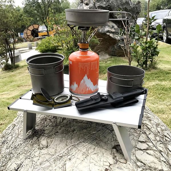 

ultralight collapsible camping table aluminum roll picnic coffee tables for backpacking travel hiking fishing beach outdoor camp furniture