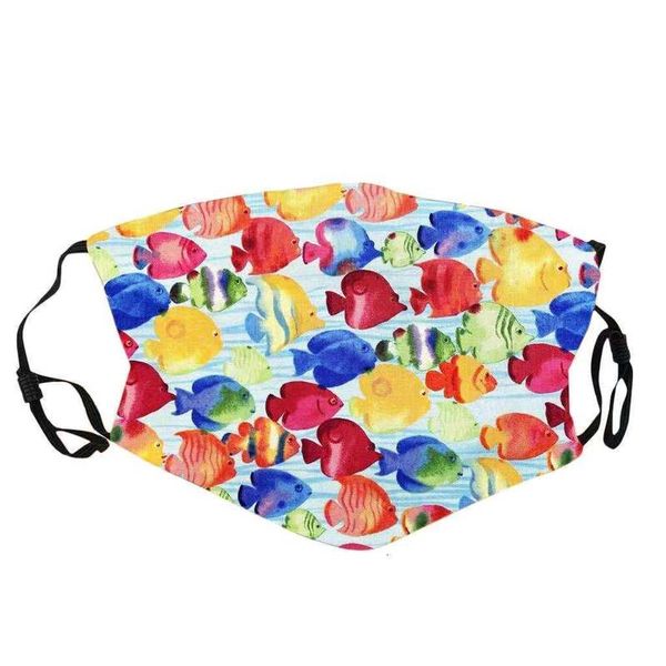 

washable filter dustproof children's cotton printing mask